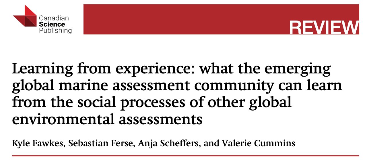 Lessons and key principles on emerging global marine assessment