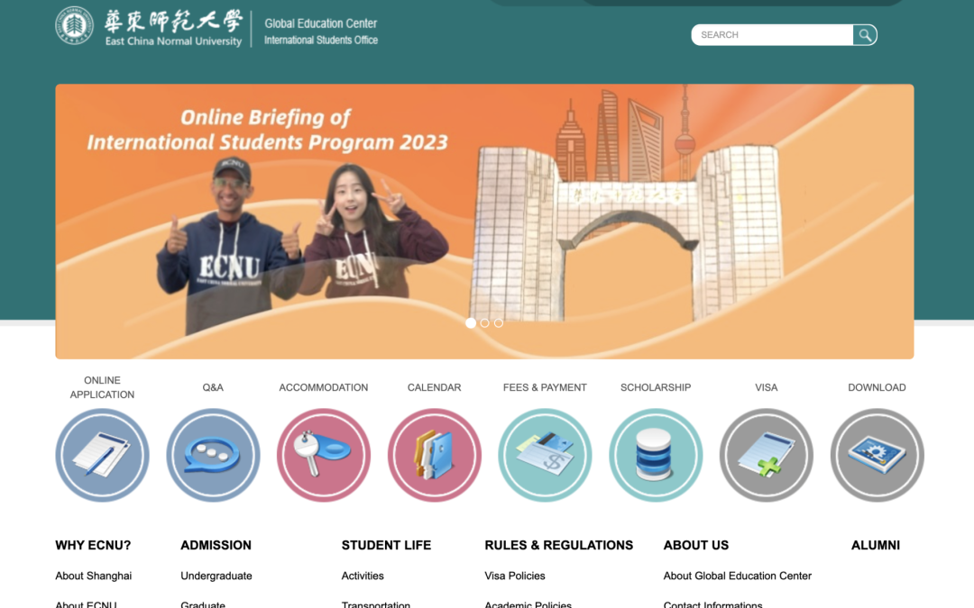 2023 International Student Program Information for East China Normal University